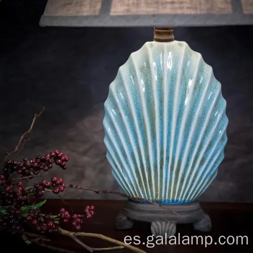 Elegante lámpara de mesa de cerámica vintage para dormitorio